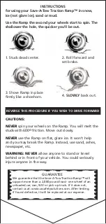 Preview for 2 page of U.S. Safety Solutions Save-A-Tow Traction Ramp Quick Start Manual