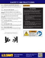 Предварительный просмотр 5 страницы U.S.SAWS CORE EZ US28000 Operating Manual