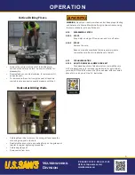 Preview for 9 page of U.S.SAWS CORE EZ Operating Manual