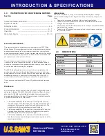 Предварительный просмотр 2 страницы U.S.SAWS M-22 Operating Manual