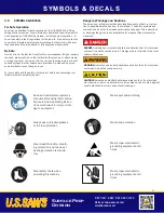 Preview for 3 page of U.S.SAWS M-22 Operating Manual