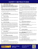 Preview for 4 page of U.S.SAWS M-22 Operating Manual