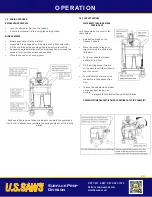 Preview for 10 page of U.S.SAWS M-22 Operating Manual