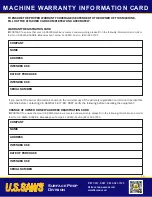 Preview for 13 page of U.S.SAWS M-22 Operating Manual