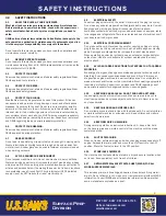 Preview for 4 page of U.S.SAWS TC-7 Operating Manual