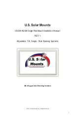 U.S. Solar Mounts USSM-AGM4 Series Installation Manual предпросмотр