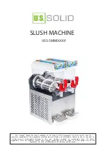 U.S. Solid SLUSH MACHINE Manual preview