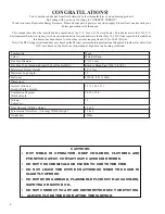 Preview for 2 page of U.S. Stove 1100 Owner'S Operation And Instruction Manual