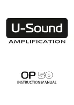 U-sound OP 50 Instruction Manual preview