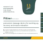 U-Sport FITTNER TOUCH & GO Instructions For Use Manual preview