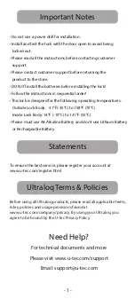 Preview for 2 page of U-tec Ultraloq U-Bolt WiFi Installation And User Manual