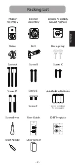 Preview for 3 page of U-tec Ultraloq U-Bolt WiFi Installation And User Manual