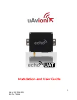 uAvionix echoUAT Installation And User Manual preview