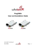uAvionix Ping200SR User And Installation Manual preview