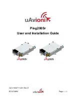 Preview for 1 page of uAvionix Ping200SR User And Installation Manual