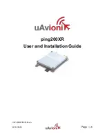 uAvionix ping200XR User And Installation Manual preview