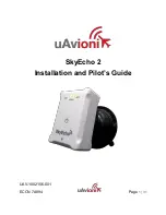 Предварительный просмотр 1 страницы uAvionix SkyEcho 2 Installation And Pilot'S Manual