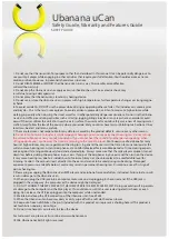 Preview for 2 page of Ubanana uCan Operating Instructions Manual