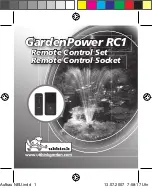 Предварительный просмотр 1 страницы ubbink GardenPower RC1 Directions For Use Manual