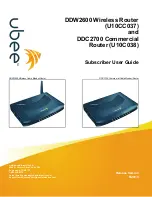 Предварительный просмотр 1 страницы Ubee DDW2600 Subscriber User Manual