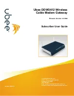 Ubee DDW3612 User Manual preview