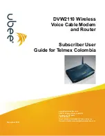 Ubee DVW2110 User Manual preview