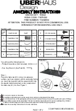 Предварительный просмотр 1 страницы UBERHAUS DESIGN TGA65SG Assembly Instructions