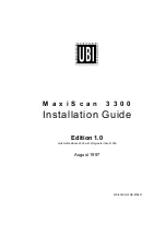 UBI MaxiScan 3300 Installation Manual preview