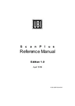 Preview for 1 page of UBI ScanPlus 1800 Reference Manual