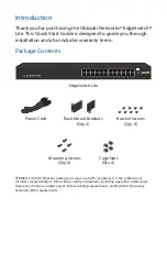 Preview for 2 page of Ubiquiti EdgeSwitch 24 LITE Quick Start Manual