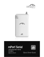 Предварительный просмотр 1 страницы Ubiquiti mPort-S mPort Serial Quick Start Manual