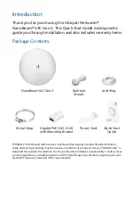 Preview for 2 page of Ubiquiti NanoBeam 5AC Gen 2 NBE-5AC-Gen2 Quick Start Manual