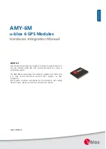 Preview for 1 page of Ublox AMY-6M Hardware Integration Manual