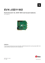 Preview for 1 page of Ublox EVK-JODY-W2 User Manual