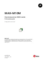 Предварительный просмотр 1 страницы Ublox MAX-M10 Integration Manual