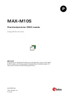 Preview for 1 page of Ublox MAX-M10S Integration Manual