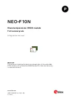 Ublox NEO-F10N Integration Manual preview