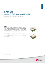 Ublox PAM-7Q Hardware Integration Manual предпросмотр