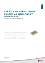 Предварительный просмотр 1 страницы Ublox SARA-G3 System Integration Manual