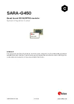 Ublox SARA-G450 Series System Integration Manual preview