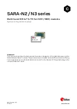 Ublox SARA-N2 Series System Integration Manual preview