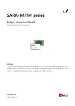 Preview for 1 page of Ublox SARA-N4 Series System Integration Manual