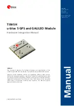 Предварительный просмотр 1 страницы Ublox TIM-5H Hardware Integration Manual