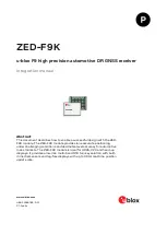 Preview for 1 page of Ublox ZED-F9K Integration Manual