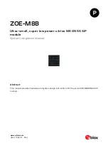 Ublox ZOE-M8B Series System Integration Manual preview