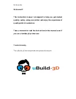 Preview for 2 page of uBuild-3D MR BOT 280 Manual