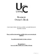 UC Living Rosmore Owner'S Manual preview