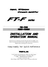 UCAN FT-F Series Installation And Operation Manual preview