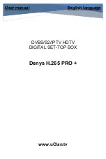 Preview for 1 page of Uclan Denys H.265 PRO Combo User Manual