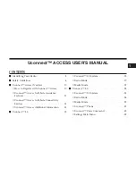 Uconnect access User Manual preview